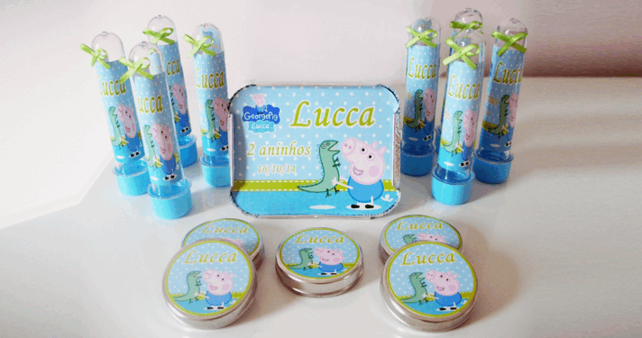 30 Lembrancinhas Personalizadas para Festa a escolher entre: Latinha, Tubete, Marmitinha, Garrafinha ou Rtulos de gua por APENAS R$29,90!!!